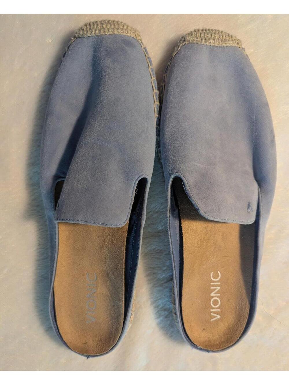 Vionic Blue Slip-On Espadrille Mules